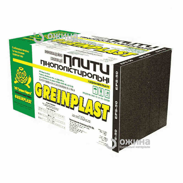 Пенопласт графитовый Greinplast EPS-50 1000x500x100мм