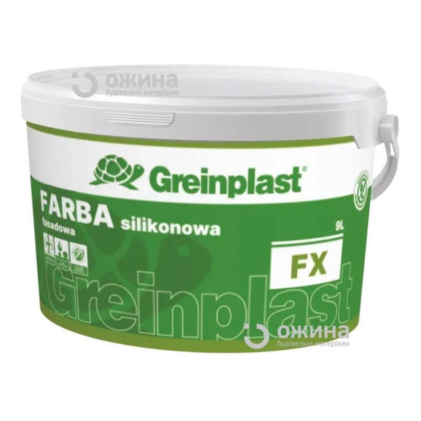 Краска фасадная силиконовая Greinplast FX белая 13,5 кг