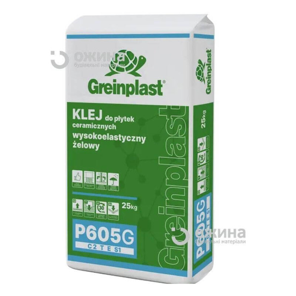 Клей для керамогранита Greinplast P605G высокоэластичный гелевый 25кг